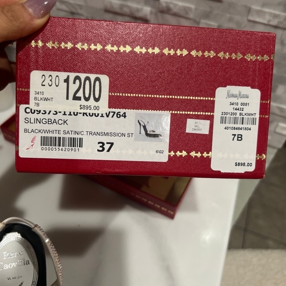 Rene Caovilla Black & White Slingback size 37 7B - Picture 12 of 12